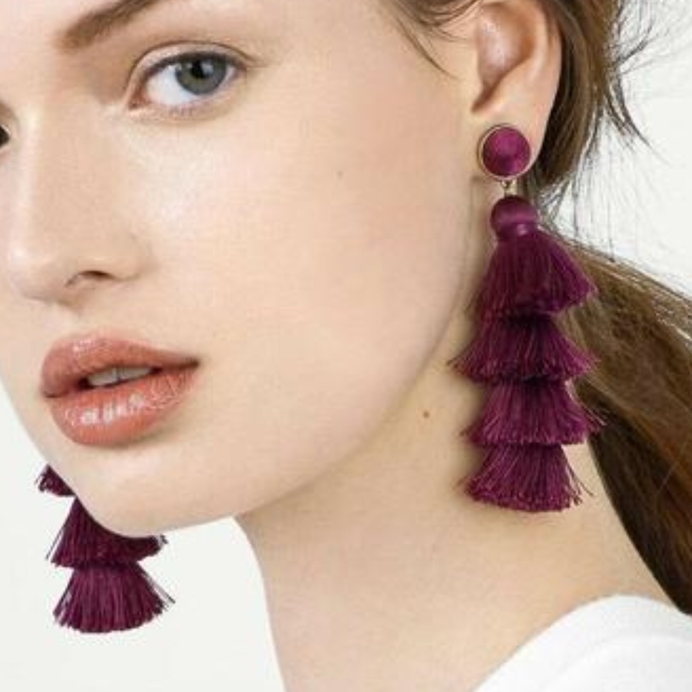 EUC BaubleBar Gabriela Stud Tassel Earrings